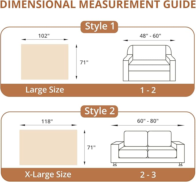 Couch Cover for Dogs, Non Slip Sofa Cover, Washable Couch Covers, 2 Cushion Sofa for Dogs Furniture Protector with Tassels Chenille Sofa Covers for Pets (Vertical Grain Beige)