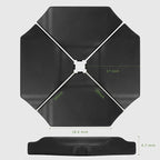 Abba Patio Umbrella Offset Base Stand 4PCS, Cantilever Umbrella, Heavy-Duty Square Stand, Sand Filled for Garden Law Backyard, Scratch-Resistant, 264lbs Capacity, Black