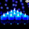 BEICHI Flameless Candles, Tea Lights Battery Operated, No Flickering Votive Candles LED Tea Lights for Halloween Christmas Wedding Home Decor (50 Pack, Blue)