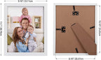 Giftgarden White 8x10 Picture Frame 7 Pack, Modern White Woodgrain 8 by 10 Photo Frames for Wall or Tabletop Display