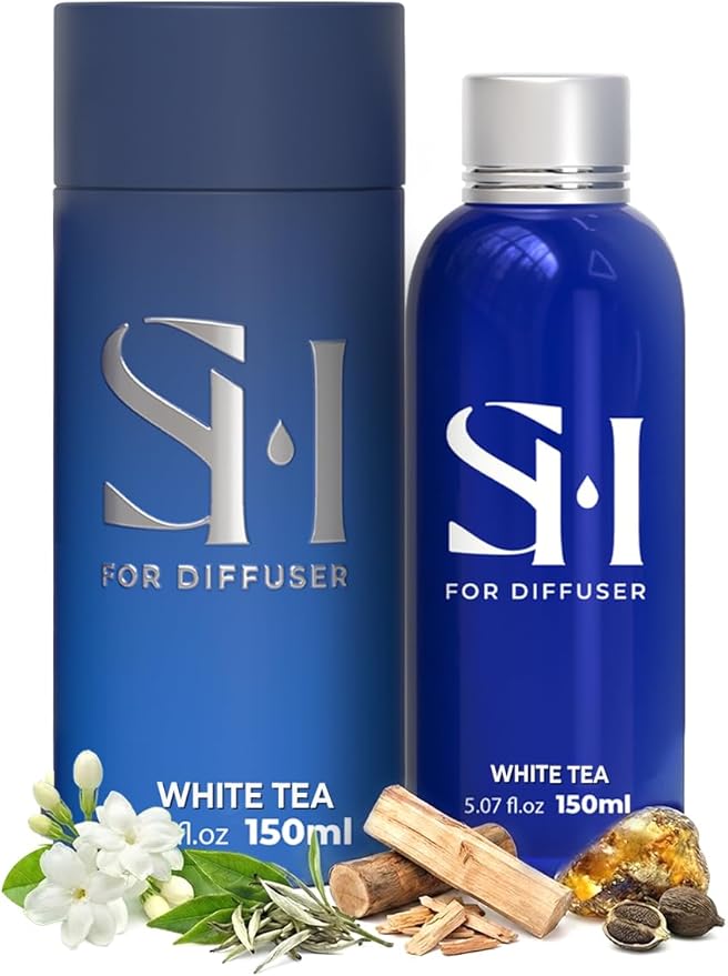 White Tea No.1012 Hotel Diffuser Oil Refill, 5.07 Fl oz | 150ml, Luxury Home Scent Fragrance Oil for Diffuser Ultrasonic and Waterless Diffuser Oil and Crafting, Long-Lasting Aroma