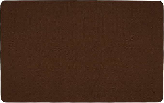 House, Home and More Skid-Resistant Carpet Indoor Area Rug Floor Mat - Chocolate Brown - 5 Ft X 8 Ft - Non Slip Rubber Backing, Stain Resistant, Dog Friendly, Living Room Bedroom Kitchen Entryway