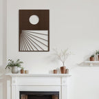 SIGNLEADER Metal Wall Art Decor Geometric Circle Abstract Shapes Modern Abstract Wall Sculpture Hangings Home Decoration for Living Room, Bedroom, Bathroom, Kitchen, Outdoor - 24" Bronze