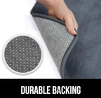 GORILLA GRIP Memory Foam Bath Rugs, Soft Absorbent Velvet Bathroom Mats, Durable Dots on Underside, Machine Washable Bathmat, Carpet Rug Room Decor for Shower Floor, 30x20 Mat, Graphite Gray