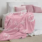 Pubrave Breast Cancer Gifts for Woman, Get Well/Inspirational/Sympathy/Thinking of You/Feel Better Gifts for Women, Healing Blanket Pink 60x50in