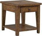 Liberty Furniture Carolina Park 3 Piece Set for Living Room - Octagonal Cocktail Table, 2 End Tables - Amber Brown Oak
