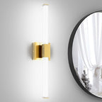 Ralbay 24inch Gold Bathroom Vanity Light Bar 22W Modern LED Vanity Lights Gold Bathroom Wall Mounted Light Fixtures Over Mirror(5500K White Light)