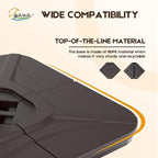 wikiwiki 230 Lbs Cantilever Offset Patio Umbrella Base, 4 PCS Weighted Umbrella Base for Outdoor Patio with Fill Spouts for Water or Sand, Square Compact Stand Plate Set, Dark Brown