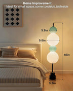 Lightdot Blue Globe Floor Lamp with 3 Color Temperatures LED Bulbs Included,Dimmable Floor Lamps with Touch Switch,Unique Modern Standing Tall Lamp for Bedroom Living Room/Sofa Beside/Corner Decor