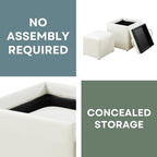 Designs4Comfort Park Avenue Single Ottoman with Stool and Reversible Tray
