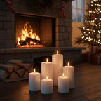 12 Pack White Pillar Candles Bulk Set, 3x3/6/8 Inch - 4 Each Size, Dripless Smokeless Clean Burning for Wedding Centerpieces, Home Decor, Church, Romantic Ambiance！