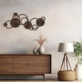 SIGNLEADER Metal Wall Art Decor Circle Shapes Minimalist Modern Abstract Wall Sculpture Hangings Home Decoration for Living Room, Bedroom, Bathroom, Kitchen, Outdoor - 24" Bronze