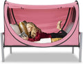 Privacy Pop up Eclipse Bed Tent Bed Drapes (Pink, Twin)