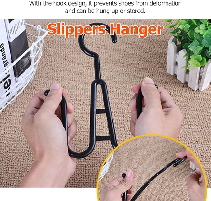 10 Pack Shoe Organizer Rack Double Hooks Plastic Hangers for Slippers and Shoes Space-Saving Hanging for Closet Door
