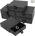Jewelry Gift Boxes, 5 Pack 3.5×3.5x1Inch Cardboard Jewelry Boxes, Bulk Small Jewelry Boxes with Lids for Necklace Ring Earring Display Box (Black)