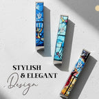 SURI Mezuzah for Door with Printed Scroll Inside | 4" Modern Mezuzah Case (Silver Blue)
