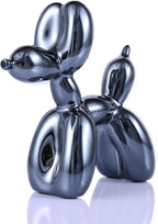 Black Balloon Dog Decor,Balloon Animal Sculpture, Preppy Room Shelf Decor,Cute Statue Home Decors, Bedroom Modern Sculpture Desk Decors,Office Gold Decorations Small Figurines