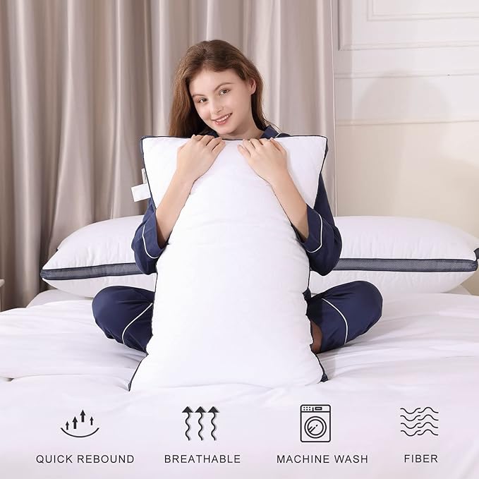 Meoflaw Pillows for Sleeping(2-Pack), Luxury Hotel Pillows Standard Size Set of 2,Bed Pillows for Side and Back Sleeper (Standard)