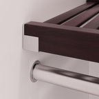 John Louis Home Solid Wood Walk-In Closet Organizer - 100% Real Wood Cut-to-Fit System with Adjustable Shelves, Metal Garment Bars & Ventilated Design for Custom Storage (Espresso)