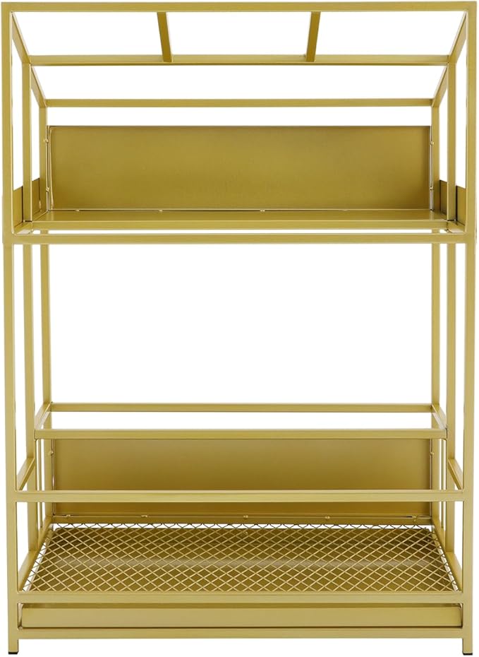 Commercial Metal Umbrella Holder Umbrella Stand with Drip Tray Entrance Umbrella Organizer Large Capacity Umbrella Rack for Home, Office, Apartment, Hotel (Gold, 18.9 * 11 * 26in)