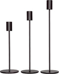 Black Candlestick Holders Set of 3, Decor Taper Candle Holder for Wedding, Dinning, Party,Fits 3/4 Inch Thick Candle