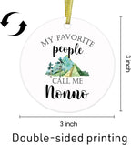 Nonno Gifts Ceramic Christmas Ornaments, Nonnos Christmas Tree Ornaments, Xmas Thanksgiving Birthday Gifts for Nonnos Grandpa, My Favorite People Call Me Nonno Decorative Hanging Ornament