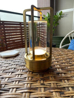 Klarako Crystal Lantern Lamp – Modern Cordless Rechargeable Bedside & Outdoor Light, Portable Wireless Lamp – Dimmable Touch Control – Luxury Living Room & Hotel-Style Lighting (Gold, 10-Pack)