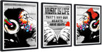 Novatique Graffiti Wall Art Street Monkeys Graffiti Picture Wall Decor Modern Banksy Art Poster Canvas Print for Living Room Bedroom,12" x 16" x 3Pcs