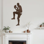 SIGNLEADER Metal Wall Art Decor - Baseball Pitcher Sport Minimalist Modern Abstract Wall Sculpture Hanging Home Decoration for Living Room, Bedroom, Bathroom, Kitchen, Studio, Outdoor - 36" Bronze