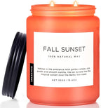 M&SENSE Amber Santal Soy Candles, Scented Candle 110 Hours Long Lasting Clean Burn Large Candle for Home Natural Organic Aromatherapy Relaxing Candle Birthday Holiday Gifts for Women Men