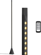 EDISHINE LED Corner Floor Lamp, New Gesture Control Dimmable Corner Light with Remote Control, 3000K-6000K Eye Caring Standing Lamp, Modern Minimalist Lit Lamp for Bedroom, Living Room, Office, Black
