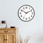 16 Inch Wall Clock Modern Battery Operated Silent Non Ticking Large Analog Clock for Living Room Office Home Bedroom Kitchen Bathroom(Black)