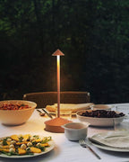LED Cordless Table Lamps Set of 2, Portable Rechargeable 6000mAh Outdoor Camping Table Lamp,3 Color Stepless Dimming Battery Powered Lamp, Table Light for Dinner/Patio/Restaurant/Bedroom (Brown)