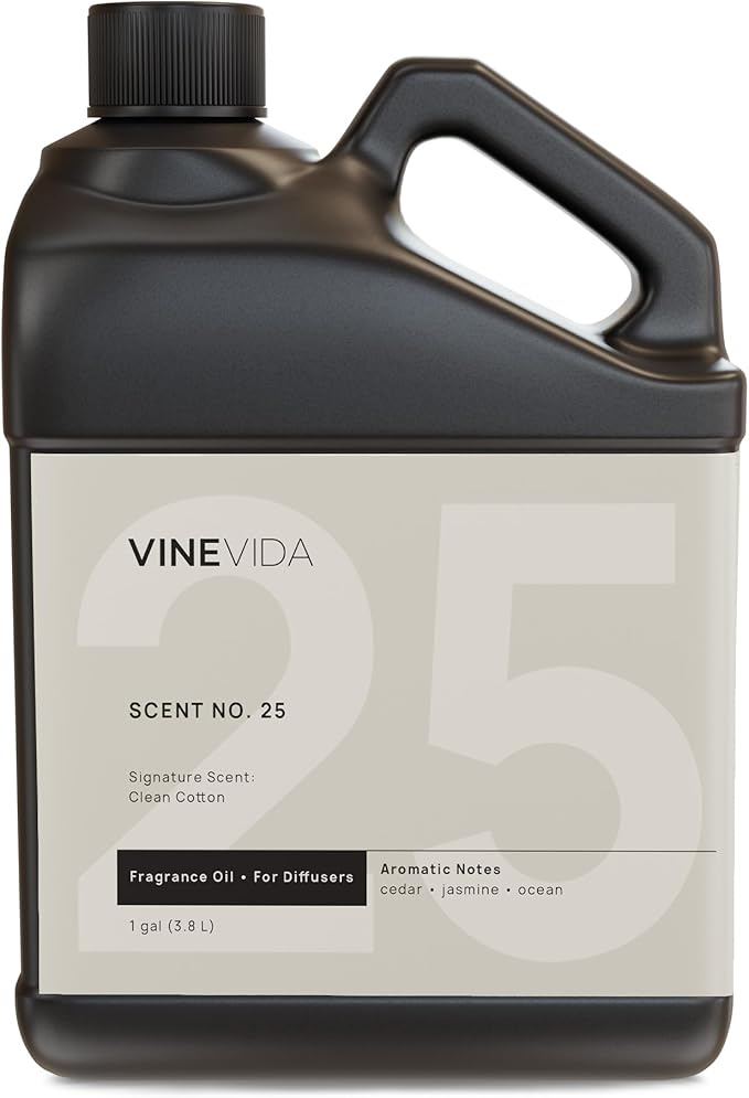 VINEVIDA [128 Fl Oz] Clean Cotton Diffuser Oil - Hotel Fragrance for Cold Air Diffuser - Home Scent Oil