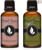 Eternal Essence Oils 2 Pack 30ml Premium Fragrance Oil - Sandalwood & Frankincense - for Candle, Soap Making, Aromatherapy, Diffusers, Home Care, & Humidifiers