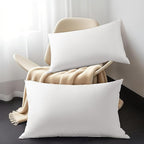 Shilucheng Goose Down Pillow Standard Size Set of 2 Pack,750+ Fill Power Luxury Hotel Quality Bed Feather Pillow for Side Back Stomach Sleepers, Soft 100% Cotton Shell（White,20" x 26"）