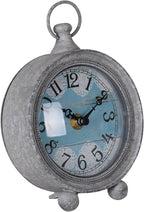 NIKKY HOME Vintage Coastal Beach Blue Table Clock Home Decor for Kitchen, Bathroom, Living Room, Bedroom, Office
