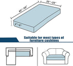 Waterproof Couch Cushion Covers Sofa Seat Cover, Patio Stretch Loveseat Covers for Dogs, Reversible Sofa Protector Covers for Pets with Elastic Bottom, Washable(Loveseat Cushion, Chocolate)