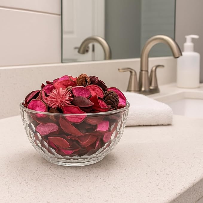 Potpourri 4 Pack Set – Dried Botanical Petals for Bowl or Vase Filler, Home Fragrance Décor – 4 Pouches, 70g Each (9.88 oz Total) (Rose)