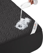 BEDLORE Waterproof Mattress Protector, Full Size Mattress Pad with Deep Pocket 6"-15" Depth, Soft Dirt-Proof Double Bed Mattress Cover for Bedroom, College Dorm, Hotel (Black)