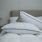 Luxury Down Fiber Pillows Queen Size, Bed Pillows for Sleeping, Pillow for Back, Stomach or Side Sleepers