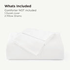 Bedsure 100% Rayon Derived from Bamboo Duvet Cover King Size - Lightweight Silky Cooling Comforter Cover Set for Hot Sleepers, Breathable & Moisture-Wicking Bedding Set, Pure White