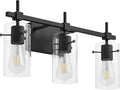 SOLFART 3 Lights Black Vanity Lights for Bathroom Wall Light Fixtures Bathroom Light Fixtures Over Mirror Bath Vanity Light Black