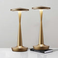 Cordless Rechargeable Table Lamp - 6000mAh Portable LED Battery Operated Table Light - Outdoor Waterproof Dimmable Table Lamps for Restaurant Dining Bedroom Bars Home Patio Outdoor (2 Bronze)