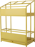 Commercial Metal Umbrella Holder Umbrella Stand with Drip Tray Entrance Umbrella Organizer Large Capacity Umbrella Rack for Home, Office, Apartment, Hotel (Gold, 18.9 * 11 * 26in)