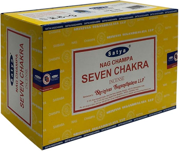Seven Chakra Incense Sticks and Incense Stick Holder Bundle Insence