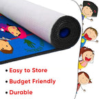 KIDCARPET.COM World Character Rectangle Classroom Rug | Bordered Area Rug for Preschool Daycare Learning, 7'6" x 12'