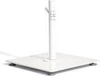 Business & Pleasure Co. Classic Patio Umbrella Base - Fits up to 6' Patio & Beach Umbrellas - Heavy Duty Square Metal Umbrella Stand Outdoor Base - White, 35 lbs