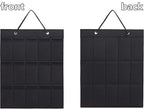 1Pc 15 Grids Glasses Organizer Storage Wall Hanging Bag Multifunctional Sunglasses Eyeglass Container Bag Foldable(Khaki)