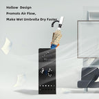 Umbrella Stand Rack for Entryway, Black Square Metal Umbrella Holder, Free Standing Umbrella Storage Organizer Bin with for Home Office Hotel Decor, 6 x 6 x 17 Inch, Hold 6 Umbrellas